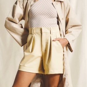Abercrombie and Fitch 6 inch Vegan Leather Shorts